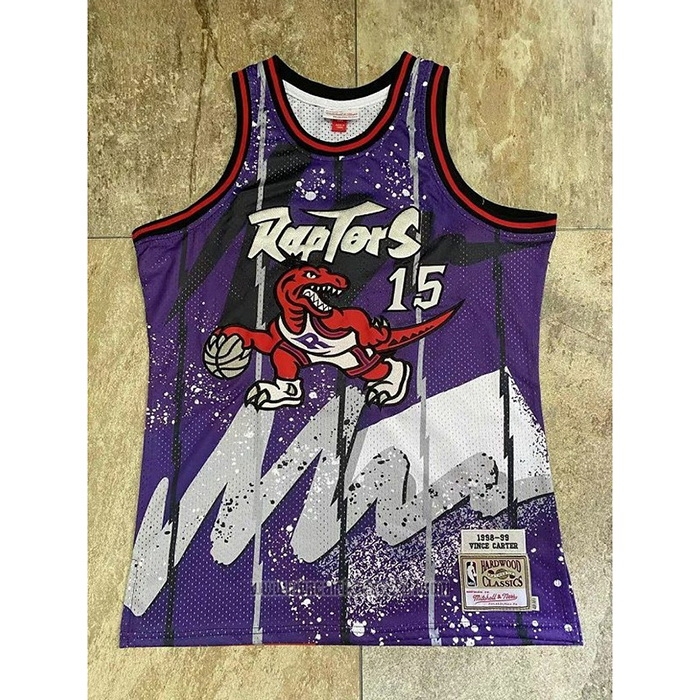 Camiseta Toronto Raptors Vince Carter #15 Mitchell & Ness 1998-99 Violeta
